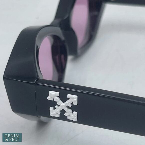 Off-White Hilo Cat-Eye Sunglasses Black‎ Pink Lens Acetate Made in Italy NEW main image 12